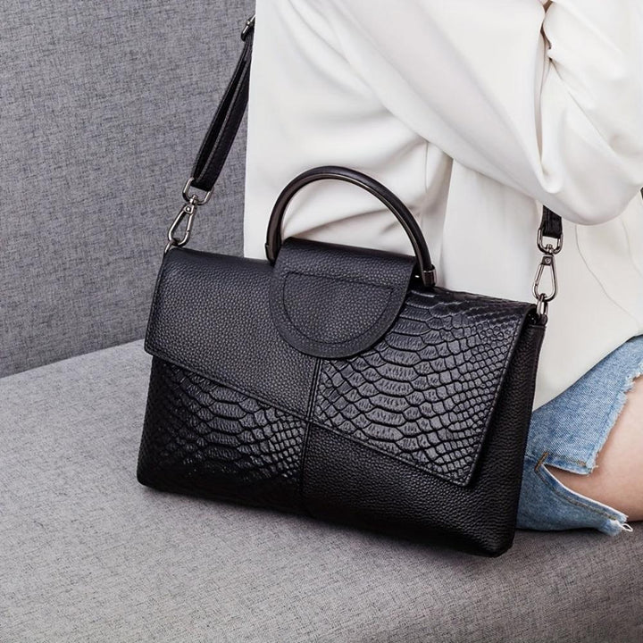 Zara™ Opulent Crocodile Patterned Handbag