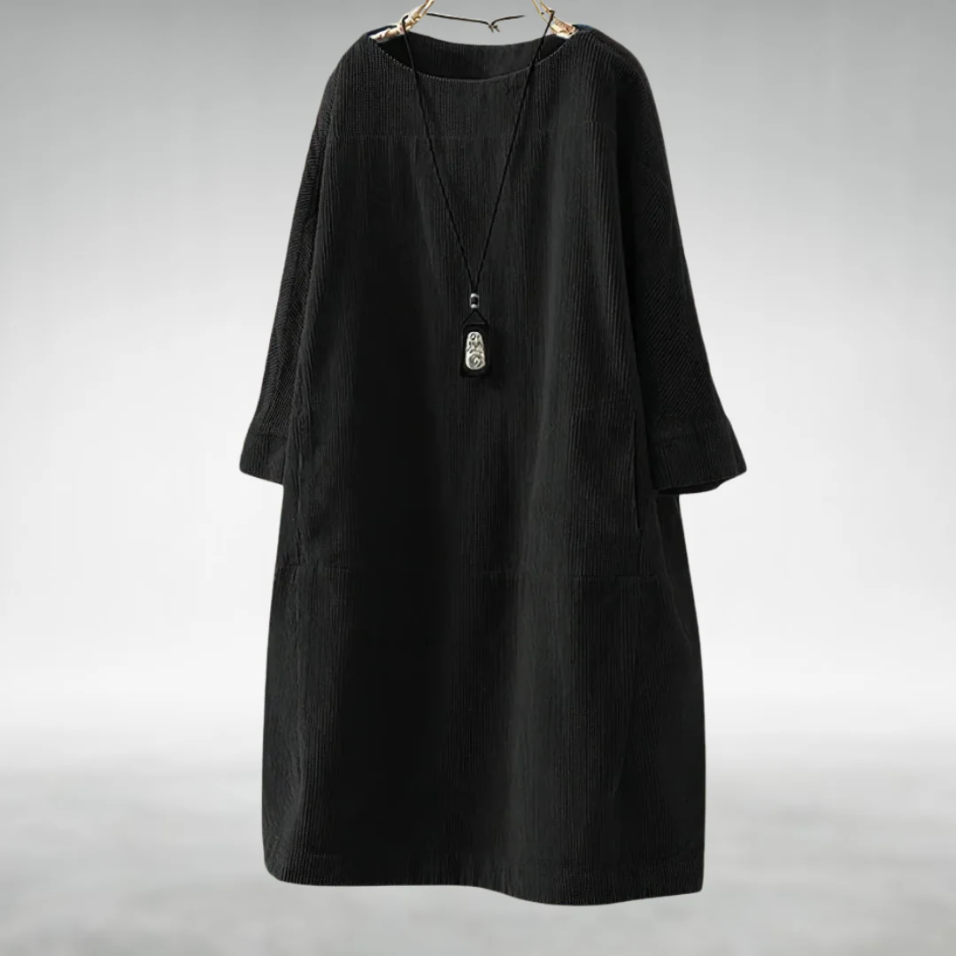 Avina™ Relaxed Corduroy Midi Dress