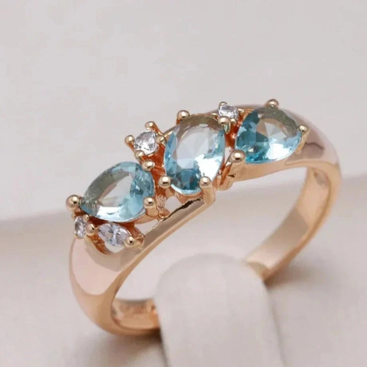 Raven – Blue Zirconia Ring in Gold
