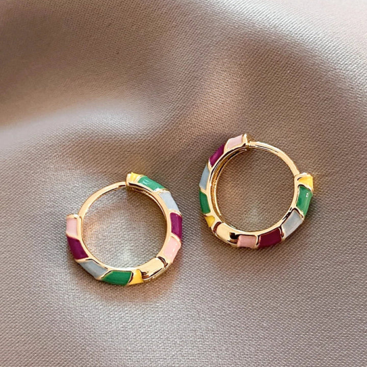 Kaydence – Enamel Gold Earrings