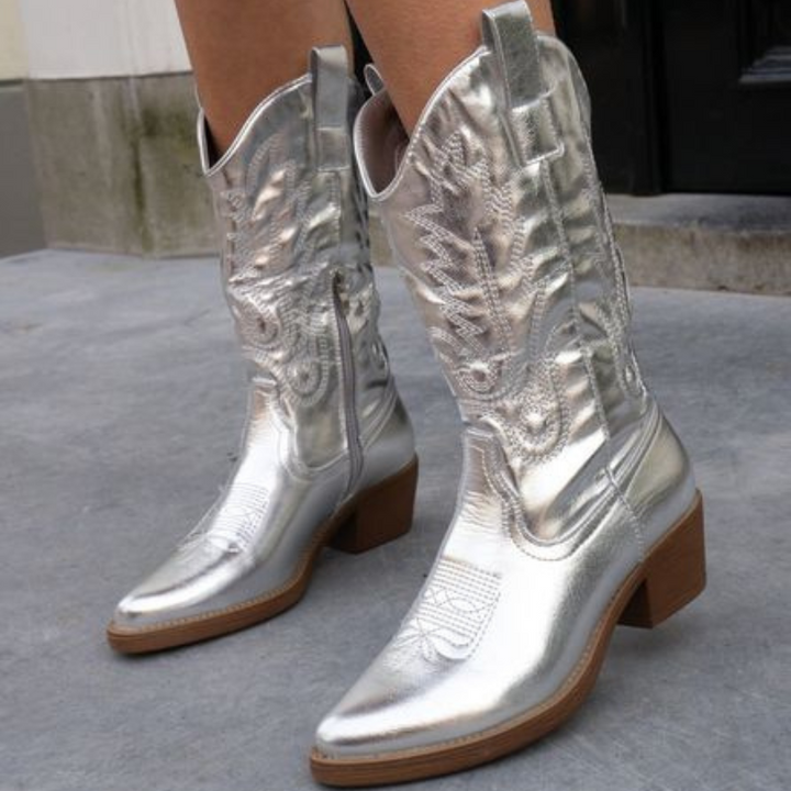 Tatum™ Elegant Metallic Cowboy Boots