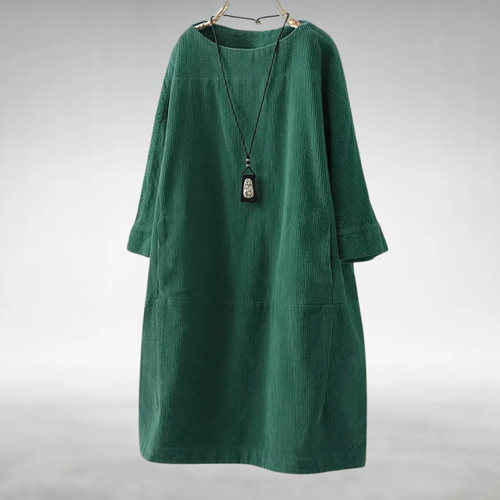Avina™ Relaxed Corduroy Midi Dress