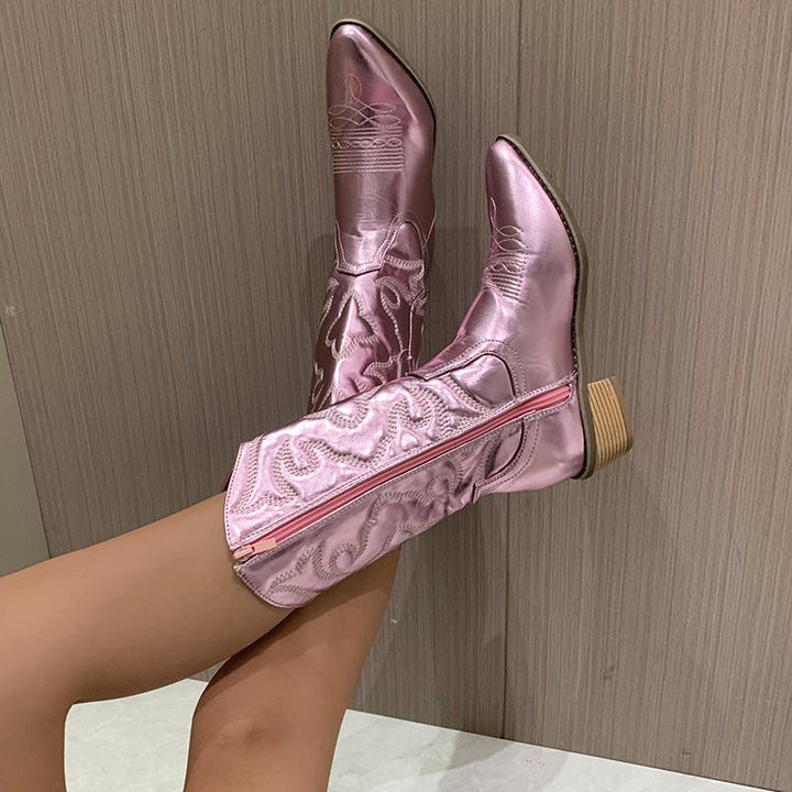 Tatum™ Elegant Metallic Cowboy Boots