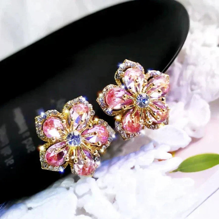 Hazel– 925 Silver Flowers Earrings