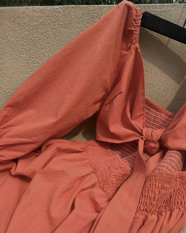 Taliva™ French Dress with Folded Sleeves