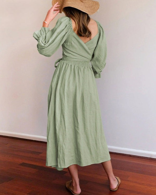 Taliva™ French Dress with Folded Sleeves