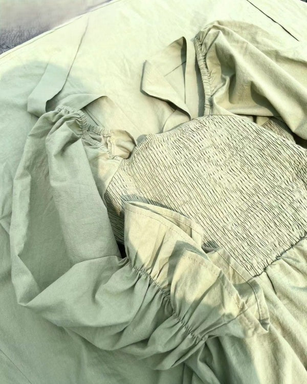 Taliva™ French Dress with Folded Sleeves