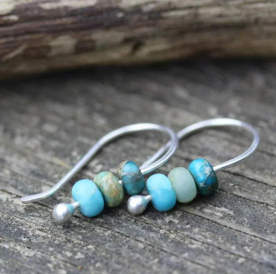 Rebekah – Turquoise Beaded Earrings