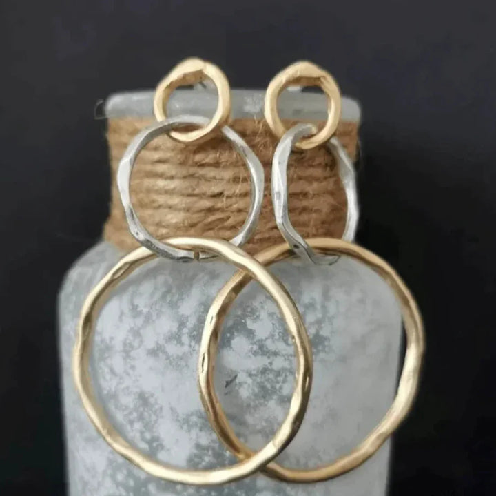Lilith – Vintage Gold & Silver Hoop Earrings