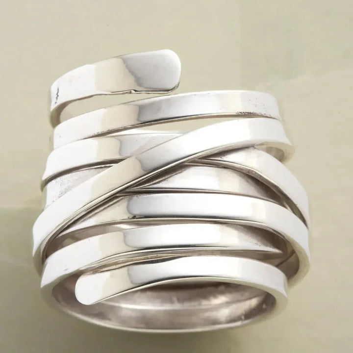 Annika – Vintage Thick Layer Silver Ring